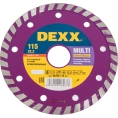 Круг отрезной алмазный ТУРБО (115x7x22.2 мм) для УШМ DEXX 36702-115_z01