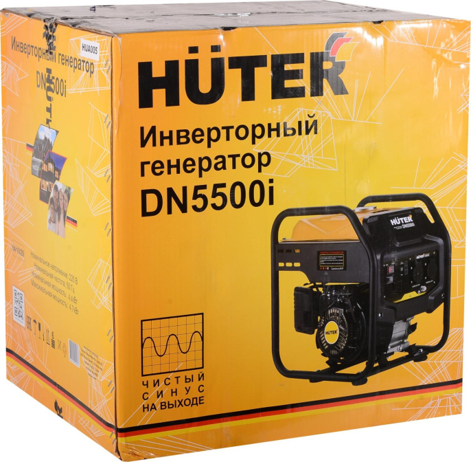 Генератор Huter DN5500i 4.7кВт