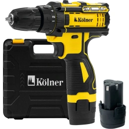 Дрель-шуруповёрт Kolner 12V, 29Нм, 10мм KСD 12/2С (2х1.5Ач, ЗУ, биты, кейс), 8020100573
