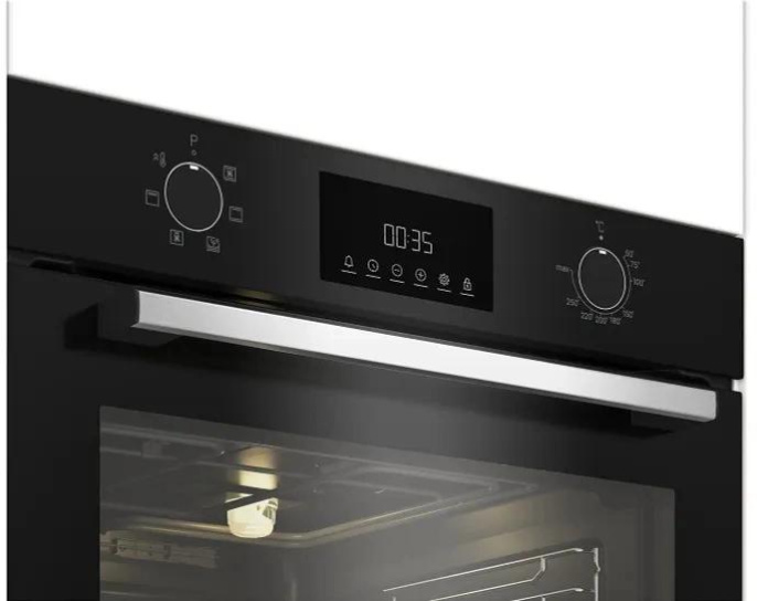 Духовой шкаф электрический Indesit IFE 3644 J BL,  72л,  дверца с 2 стеклами,  черный