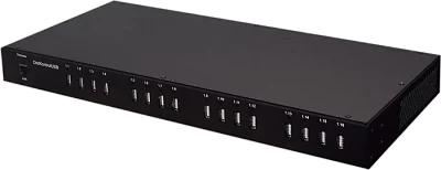 Управляемый USB over IP концентратор DistKontrolUSB16-4 с 16 портами USB 2 блока питания / Ethernet 2 x 10/100/1000 Mb
