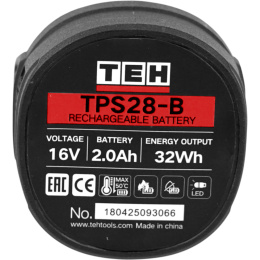 Аккумулятор TEH TPS28-B (16в 2ач, li-ion, совместим только с аккумуляторным секатором tps728)