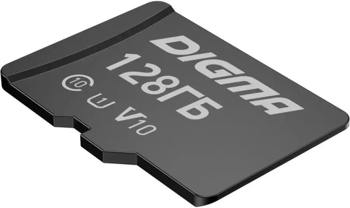 Карта памяти microSDXC UHS-I U1 Digma 128 ГБ, 90 МБ/с, Class 10, CARD10,  1 шт., переходник SD [dgfca128a01]
