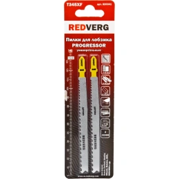 Пилка для лобзика универсальная, T345XF быстрый рез, BIM 2 шт. REDVERG 6623563