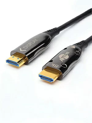 Кабель HDMI 50 м (HIGH speed, Metal gold, Optical) 8K VER 2.1 ATcom AT8875