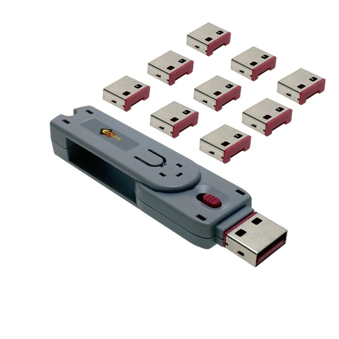Espada USB блокиратор портов в комплекте 10 заглушек ELock10, Esterra 46006