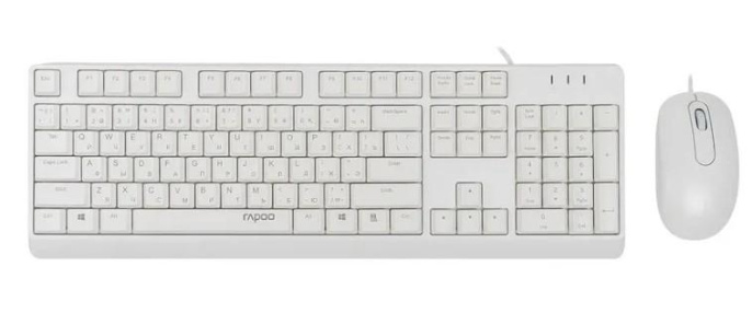 RAPOO Клавиатура+мышь проводная X130PRO, цвет - черный (12548)