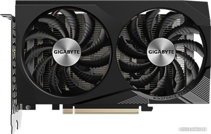 Видеокарта Gigabyte GeForce RTX 3050 Windforce OC V2 8G GV-N3050WF2OCV2-8GD 8 ГБ GDDR6, 1550 МГц / 1792 МГц, 2560sp, 20 RT-ядер, трассировка лучей, 128 бит, 2 слота, питание 8 pin, HDMI, DisplayPort