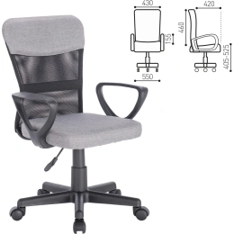 Компьютерное офисное кресло BRABIX Jet MG-315, с подлокотниками, сетка 531840