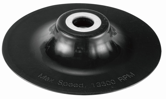 Тарелка опорная P.I.T. APLS17-115C для УШМ и полировальных машин, Ø115мм, М14, прижимная шайба, ABS