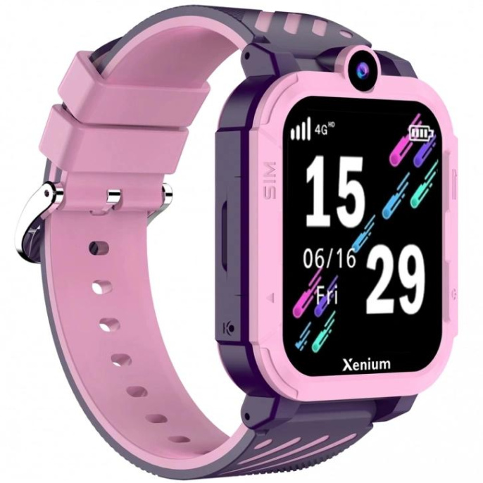Смарт-часы Xenium W600 1.83" AMOLED корп.розовый рем.фиолетовый CTW600PK/00