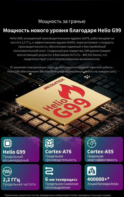 Планшет Teclast T50 Max G99 2.2 8C RAM8Gb ROM256Gb 11" IPS 1920x1200 4G Android 14 серебристый 13Mpix 8Mpix BT WiFi microSD 1Tb 8000mAh