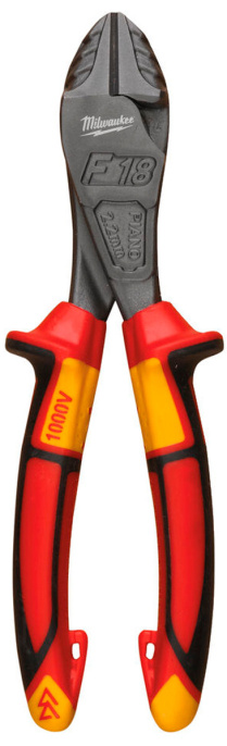 Бокорезы Milwaukee VDE Heavy Duty 180мм 4932464569 диэлектрические, cталь, прецизионный шарнир, ручка с мягкой накладкой, отверстие для шнурка