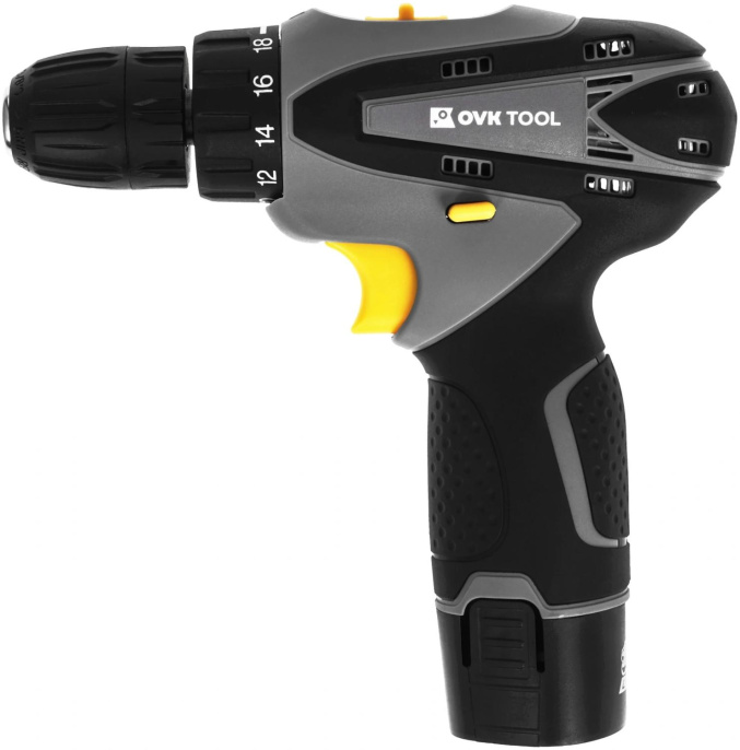Дрель-шуруповерт Ovk Tools OTCS1AA-12V-1.5A аккум. патрон:быстрозажимной кейс в комплекте