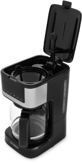 Кофеварка капельная Hyundai HYD-1212 900Вт черный/серебристый
