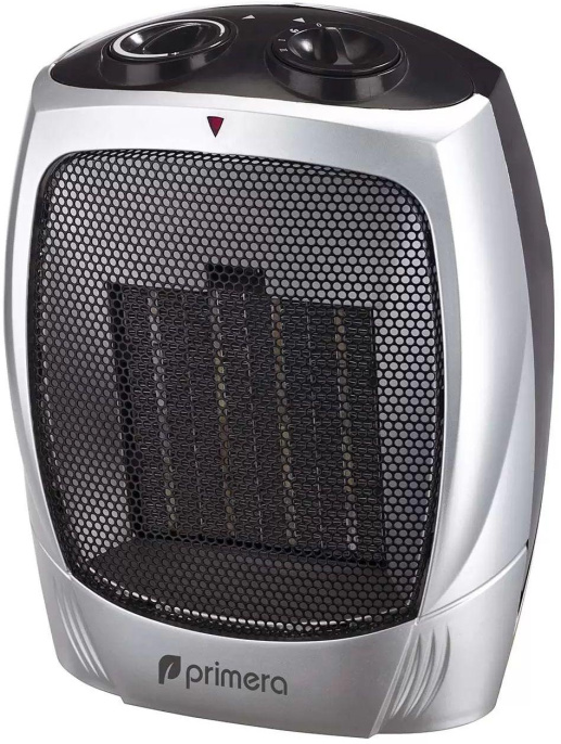 Тепловентилятор керамический PRIMERA FHP-1820-FCT,  1800Вт,  с термостатом, 2 режима, серебристый