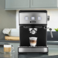 Кофеварка Vitek VT-8470, рожковая, серебристый / черный