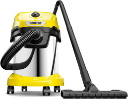 Строительный пылесос Karcher WD 3 S V-17/4/20 1000Вт (уборка: сухая/влажная/выдув/сбор воды) желтый