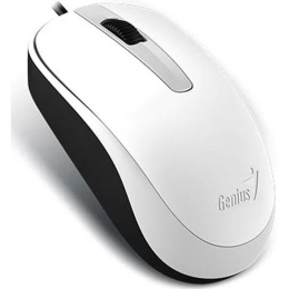 Genius Мышь DX-120 White { оптическая, 1000 dpi, 3 кнопки+колесо прокрутки, провод 1,5 м, USB} [31010105102/31010010401]