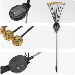 Rexant 602-2401 Светильник грунтовый Лалели, 3000К, встроенный аккумулятор, солнечная панель, коллекция Стамбул