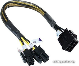Akasa AK-CB8-8EXT Переходник питания 8-pin ATX12V F - 2x4-pin ATX12V M