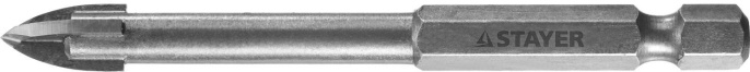 Сверло Stayer 2985-06_z01,  по кафелю/керамограниту/стеклу,  6мм,  шестигранный (1/4HEX - С),  1шт