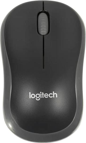 Мышь Logitech M185 черный/серый оптическая 1000dpi беспров. USB для ноутбука 2but (910-002252)