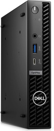 Неттоп Dell Optiplex 7020 Micro i3 14100T 2.7 16Gb SSD256Gb UHDG 730 Linux Ubuntu GbitEth WiFi BT 90W мышь клавиатура черный 7020-3660