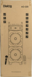 Акустическая портативная колонка Dialog Oscar AO-220-100W RMS,Караоке,беспр.микр,BTFMUSBSDGT