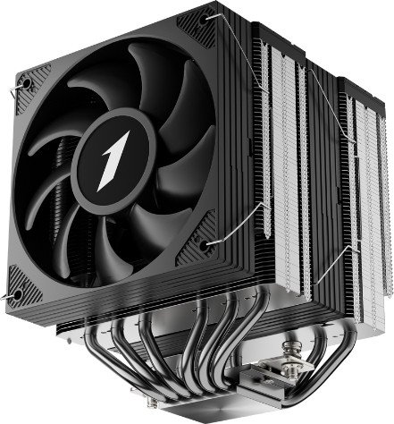 Кулер 1stPlayer CY12D Черный CY12D-BK Intel LGA1851/1700/1200/115x, AMD AM5/AM4, крепление на винтах, 6 тепловых трубок 6мм , размер вентилятора: 120x120x25мм, гидравлический подшипник, 1900об/мин, 57.56CFM, 38.21dB A