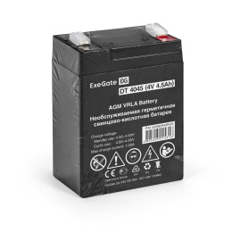 Аккумуляторная батарея ExeGate DT 4045-F1 (4V 4.5Ah, клеммы F1) EX282943RUS