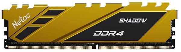 Оперативная память NETAC Shadow NTSDD4P36SP-08Y DDR4 - 1x 8ГБ 3600МГц, DIMM, Yellow, Ret