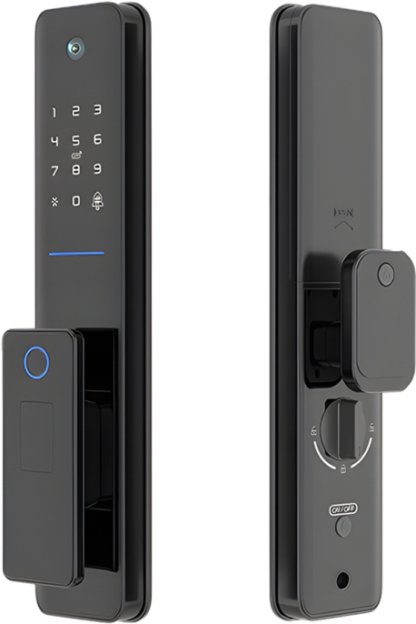 Умный дверной замок roome Smart Tuya Digital Fingerprint Lock M2 Pro Черный электронный, 60*68мм, врезной, с камерой