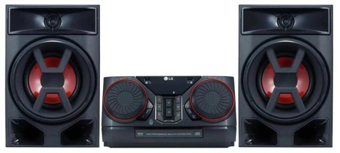 Минисистема LG CK43N черный 300Вт FM USB BT CK43N.DRUSLLK
