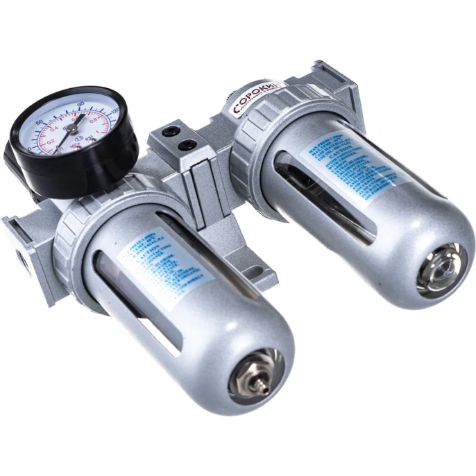 Фильтр влагоотделитель с редуктором и лубрикатором 1/4" Сорокин 2.206