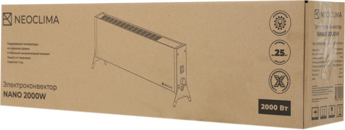 Конвектор Neoclima Nano,  2000Вт,  с терморегулятором, белый [ut-00000442]