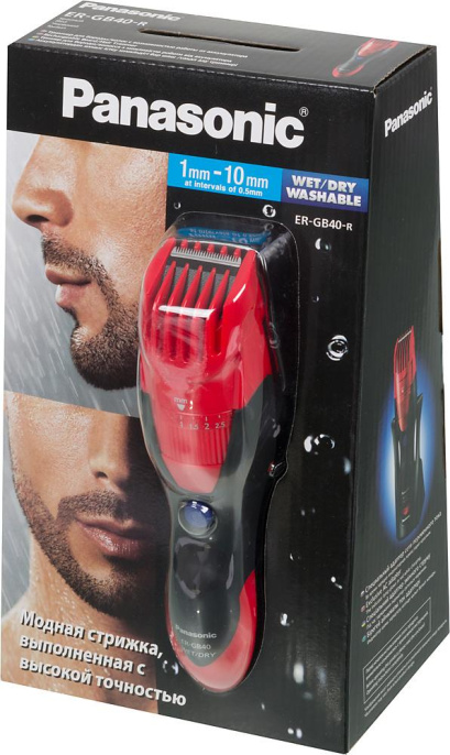 Машинка для стрижки PANASONIC ER-GB40 красный [er-gb40-r520]