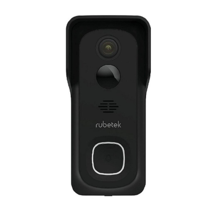 RUBETEK RV-3440 Видеозвонок на батарейках цв. чёрный , 2 Мп, 1/2.9'' CMOS, объектив 2.4 мм, ONVIF/WebRTC/RTSP, слот microSD, Wi-Fi 2.4 ГГц, PIR датчик 100°, 6700 мАч, IP65, металл