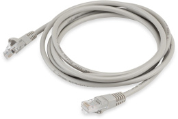 Патч-корд KINGPRICE KP-PC-c5e-2m-g литой (molded), UTP, кат.5E, 2м, 4 пары, 26AWG,  алюминий омедненный,  многожильный,  серый