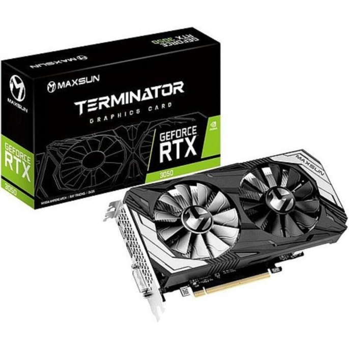 Видеокарта MAXSUN MS-RTX3050 Terminator 6G S0 6Gb GDDR6, 96bit, 1552-1777Mhz, DP/HDMI/DVI, 115W Ret 6940709610190 MS-RTX3050 Terminator 6G T0