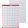 Двусторонняя маркерная доска Calligrata A4, клетка/линейка, красная Д4_02 4005270