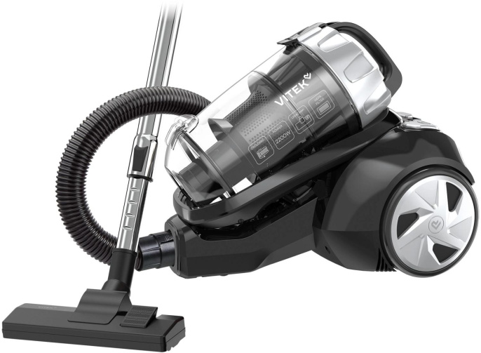 Пылесос Vitek VT-CV1230 2200Вт черный/серебристый
