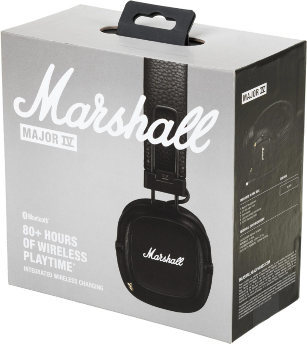 Наушники MARSHALL Major IV, 3.5 мм/Bluetooth, накладные, черный [major iv black]