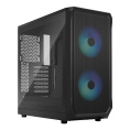 Корпус Case Fractal Design Focus 2 RGB, Midi-Tower, 2x140mm RGB, 2xUSB-A 3.2 ATX, mATX, mITX Black FD-C-FOC2A-03