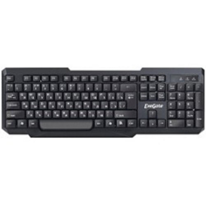 Клавиатура ExeGate Professional Standard LY-404 USB, полноразмерная, влагозащищенная, 104кл., Enter большой, длина кабеля 1,35м, черная, Color Box EX264084RUS