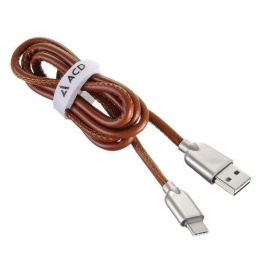 Кабели USB ACD USB кабель ACD-Allure Type-C ; USB-A Кожа, 1м, коричневый ACD-U926-C2N