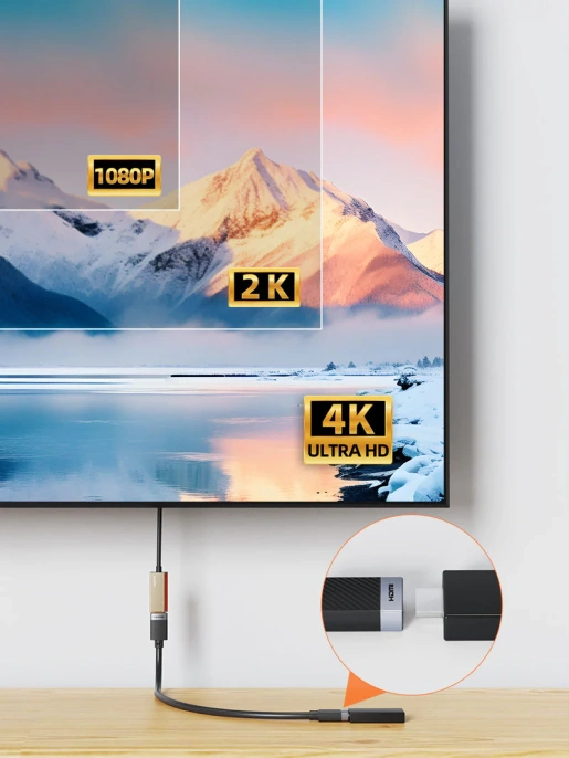 Удлинительный кабель CABLETIME CH26E (CT-HDFF4K-AG0.5) 0.5 м, черный, 4K60Hz HDMI