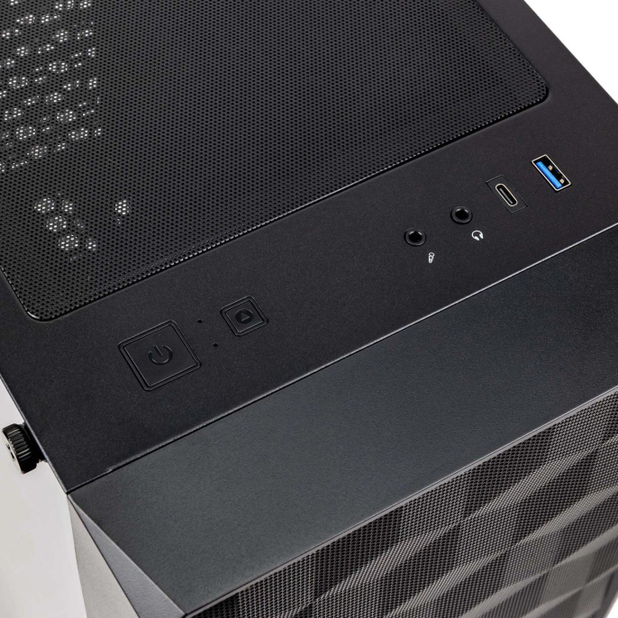Корпус ATX HIPER BH34-1, Midi-Tower, без БП,  черный
