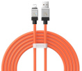 Кабель Baseus CAKW000507 CoolPlay Series Fast Charging USB to iP 2.4A 2m Orange передача данных, питание устройств, материал: пластик, нейлон, скорость передачи: 480 Мбит/с