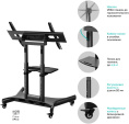 Стойка для телевизора Onkron TS1380 черный 50"-83" макс.70кг напольный мобильный (13416632)